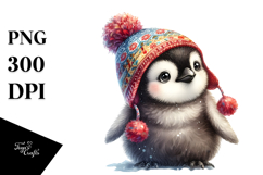 Adorned Cute Penguin Digital PNG Product Image 1