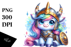 Smiling Baby Unicorn PNG Product Image 1