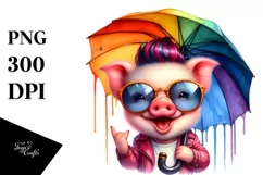 Excited Baby Pig Model, Transparent PNG Product Image 3