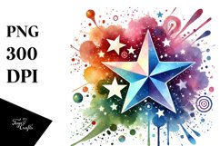 Star Watercolor PNG Product Image 1