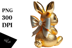 Creative Vintage Bunny Sitting PNG Product Image 1