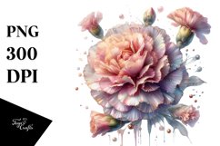 Pastel Shiny Carnation PNG Product Image 3