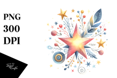 Simple Whimsical Star PNG Product Image 1