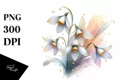 Glossy Wooden Snowdrop PNG Product Image 3