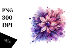 Abstract Stained Flower PNG Product Image 1