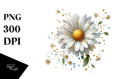 Daisy with Golden Insertions, PNG Product Image 1