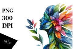 Abstract Vibrant with Flowers PNG Product Image 1