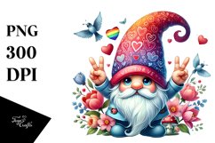 Detailed Valentines Gnome, PNG Product Image 1