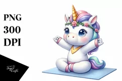 Baby Unicorn Yoga Instructor | Clipart Product Image 1