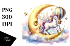 Pirouetting Baby Unicorn on Majestic Airship | Sublimation | Product Image 3