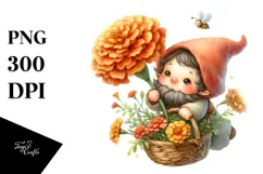 Baby GNOME with Poppy PNG Product Image 1