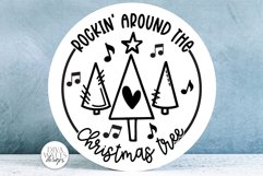 Rockin Around The Christmas Tree SVG | Round Design Product Image 1