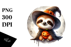 Digital Painting Sloth on a Moon PNG Product Image 1