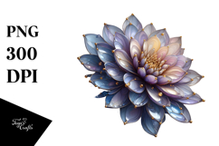 Glossy Dahlia in Material, PNG Product Image 1