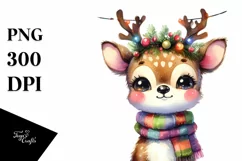 Baby Deer Celebrating Holidays, High-res PNG Product Image 3