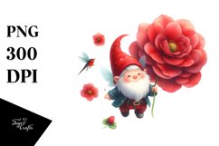 Small Gnome Large Begonia | Clipart Product Image 3