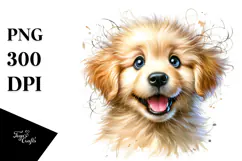 Happy Golden Retriever, Transparent PNG Product Image 1