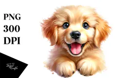 Happy Golden Retriever, Transparent PNG Product Image 1