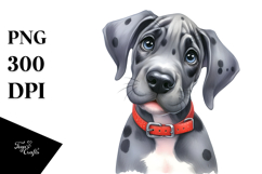 Happy Cute Great Dane PNG Product Image 1