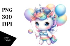 Baby Unicorn with Beachwear | Sublimation Clipart Product Image 1