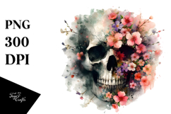 Grunge Skull Painting PNG Product Image 1