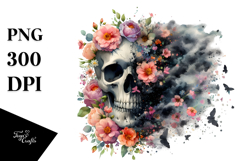 Grunge Skull Painting PNG Product Image 1