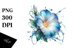 Abstract Morning Glory Material Watercolor Splash | Clipart Product Image 3