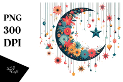 Colorfull Half Moon Retro PNG Product Image 1