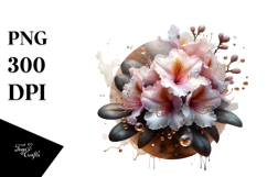 Abstract Glossy Rhododendron PNG Product Image 1