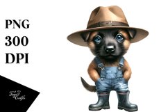 Abstract Watercolor Baby Malinois | Clipart Product Image 1