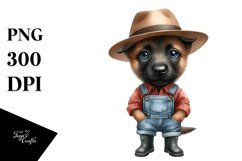 Abstract Watercolor Baby Malinois | Clipart Product Image 1