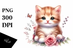 Funny Expressive Cute Baby Cat PNG Product Image 3