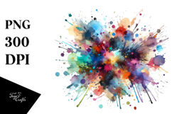 Colorful Brushstroke Splashes PNG Product Image 1