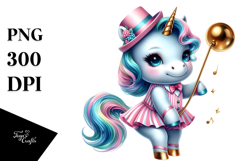 Colorful Baby Unicorn Swing Dance PNG Product Image 1