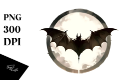 Digital Painting of Castle with Bat, Transparent PNG Product Image 1