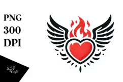 Simple Paintbrush Style Heart, PNG Product Image 1