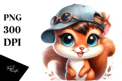 Baby Squirrel with Cool Haircut, High-Res PNG Product Image 1