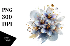 Shiny Lobelia, Watercolor PNG Product Image 1