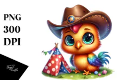 Vibrant Goofy Cute Baby Rooster PNG Product Image 1