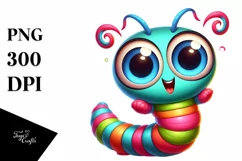 Colorful Baby Caterpillar Clipart Product Image 3