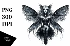 Detailed Watercolor Gothic Fairy Product Image 3