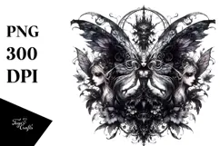 Detailed Watercolor Gothic Fairy Product Image 1