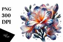 Abstract Glossy Freesia Made of Diamond Material | Product Image 3