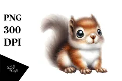 Baby Squirrel Painting PNG Product Image 1