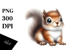 Baby Squirrel Painting PNG Product Image 1