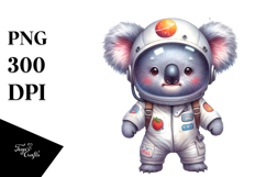 Baby Koala Astronaut PNG Product Image 1
