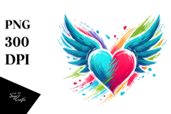 Heart with Wings PNG Product Image 1