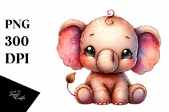 Colorful Plush Elephant Sewed | Sublimation | Clipart Product Image 3