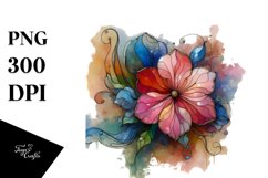 Pastel Stained Petunia Splash Clipart Product Image 1