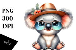 Cute Baby Koala with Cool Haircut PNG Product Image 1